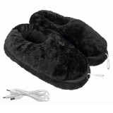 USB Electric Heating Shoes Slippers Heated Plush Foot Pad Winter Warmer Snow Boots