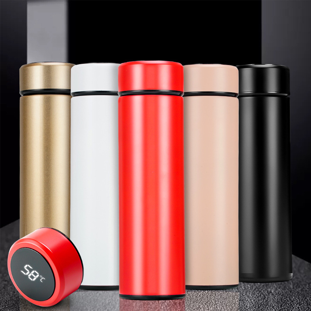 Smart Insulated Mug Stainless Steel Vacuum Cup LED Temperature Display 500ml. 