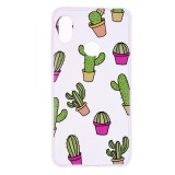 For Xiaomi Redmi Note 6 Coloured Drawing Pattern Highly Transparent TPU Protective Case (Cactus)