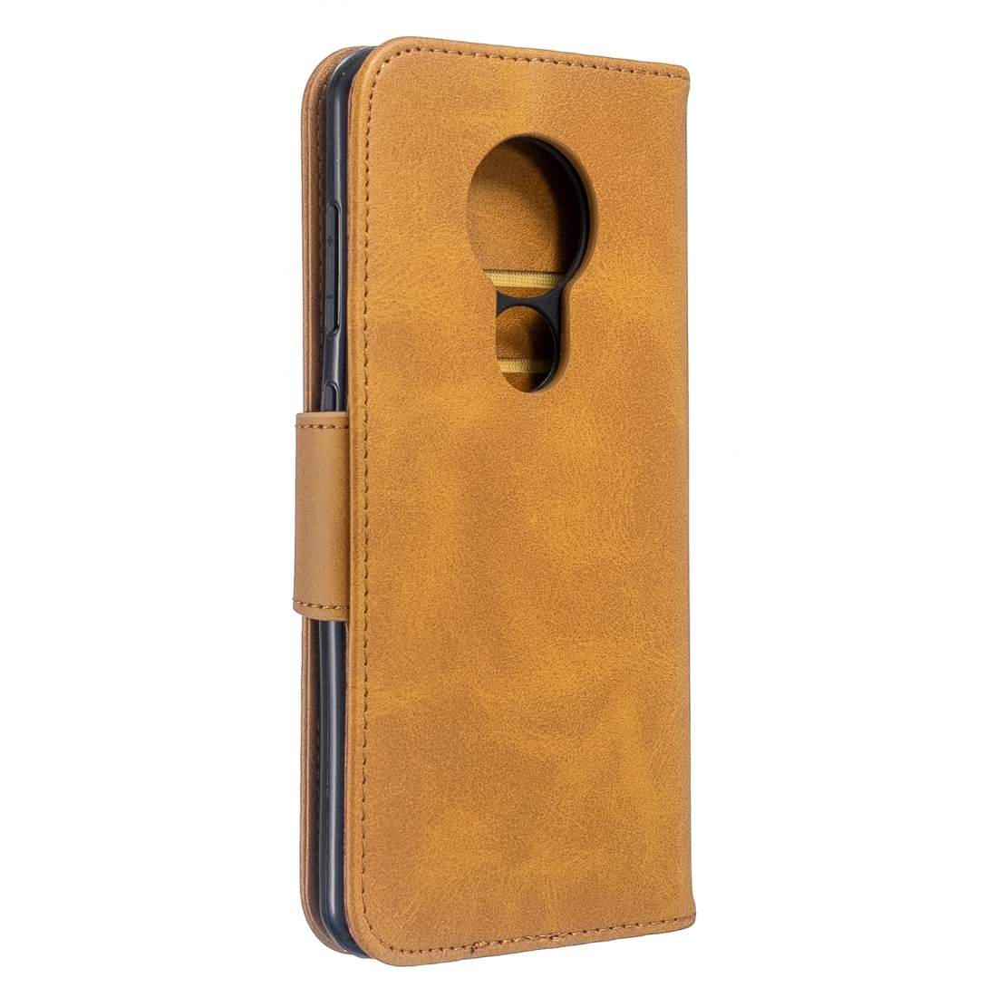 For Nokia 6.2 / 7.2 Lambskin Texture Pure Color Horizontal Flip PU Leather Case with Holder & Card Slots & Wallet & Lanyard (Yellow)