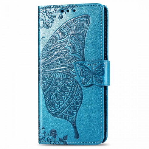 For Galaxy S10 Lite / A91 / M80s Butterfly Love Flowers Embossing Horizontal Flip Leather Case with Holder & Card Slots & Wallet & Lanyard (Blue)