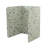 2 PCS Gas Stove Aluminum Foil Oil Plate Kitchen Splash Guard High Temperature Oil Insulation Board (Geometric Green Background)
