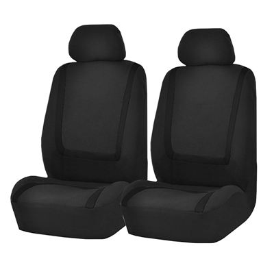Universal Car Seat Cover Polyester Fabric Automobile Seat Covers Car Seat Cover Vehicle Seat Protector Interior Accessories 4pcs Set Black