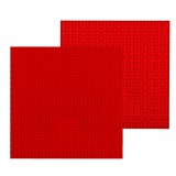 32*32 Small Particle DIY Building Block Bottom Plate 25.5*25.5 cm Building Block Wall Accessories Toys for Children (Red)