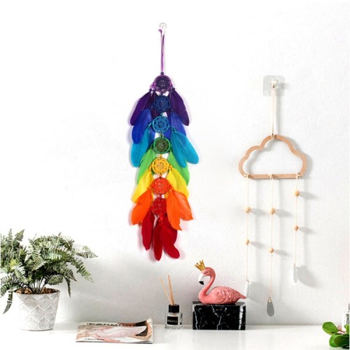 Creative Hand-Woven Crafts Colorful Dream Catcher Home Car Wall Hanging Decoration, Size: 5cm