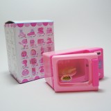 Children Mini Cute Microwave Oven Pretend Role Play Toy Educational for Kids Kitchen Toys (Pink)
