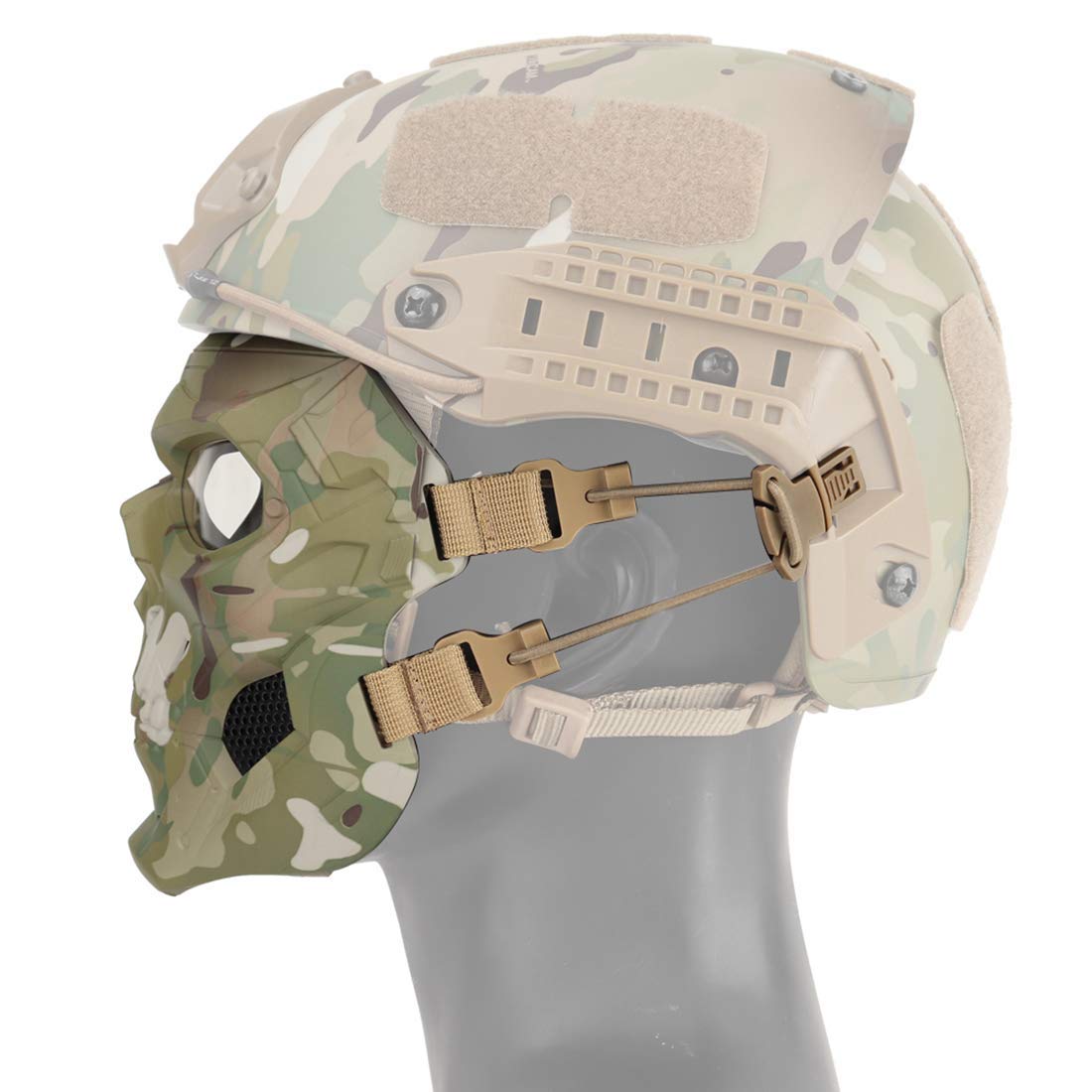 WoSporT Skull Airsoft Paintball Mask Full Face Tactical Halloween Party Mask
