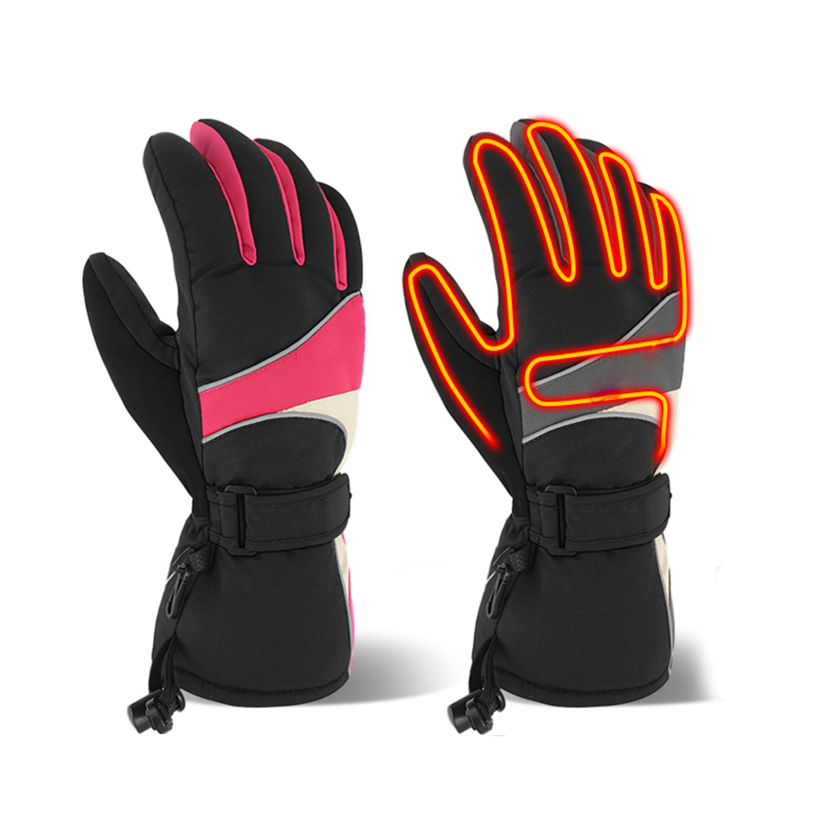 Electric Heated Gloves Motorcycle Winter Waterproof Thermal Outdoor Skiing Warmer