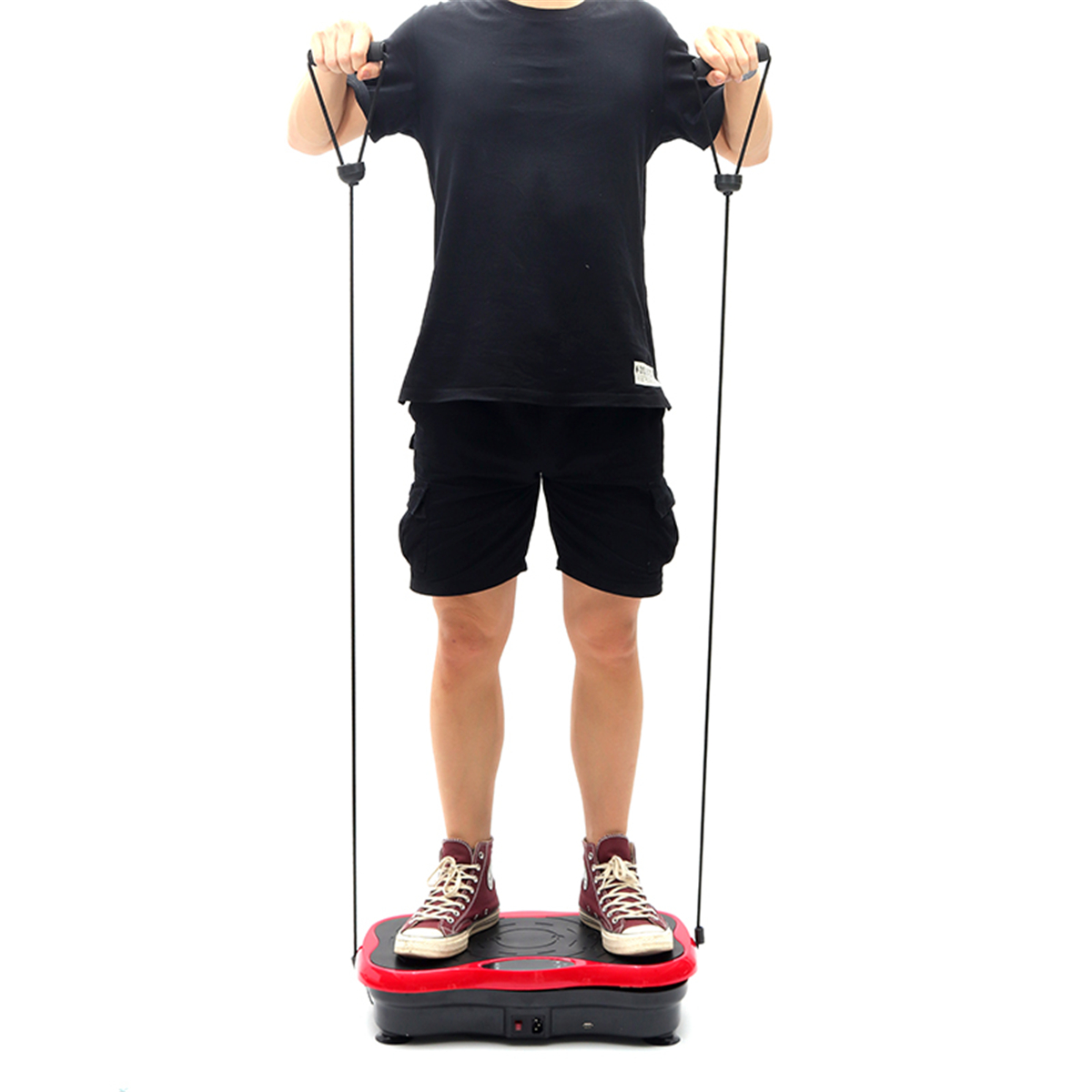 500W 180 Speed Levels Exercise Bench Adjustable Body Vibration Machine Slim Muscle Trainer Max Load 200kg