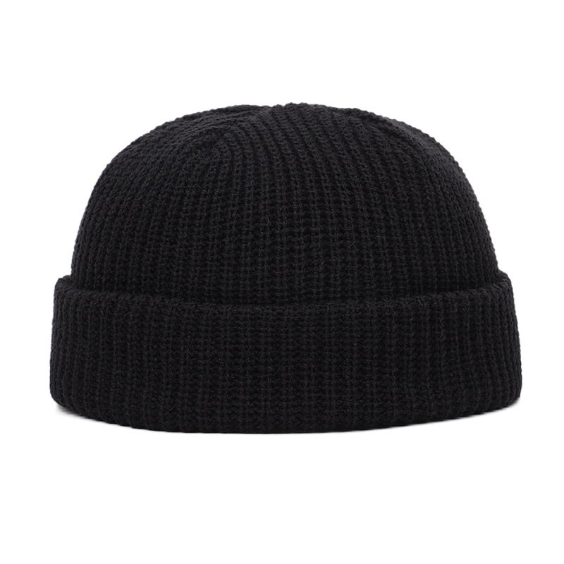 Unisex Solid Color Knitted Wool Hat Skull Cap Beanie