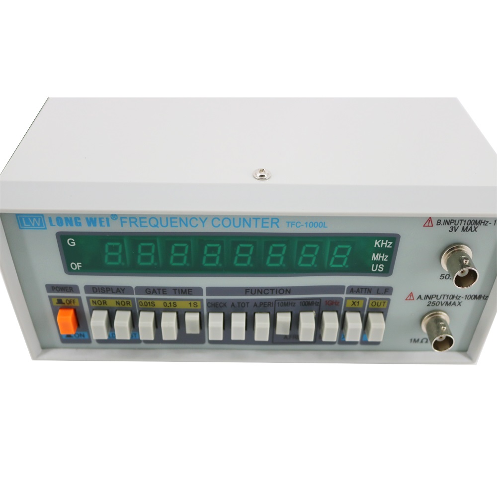 TFC-1000L Frequency Meter 8 High Brightness LED Display Frequency Ranges 10Hz ~ 1 GHz Frequency Counter