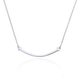 Women Fashion S925 Sterling Silver Short Cross Necklace