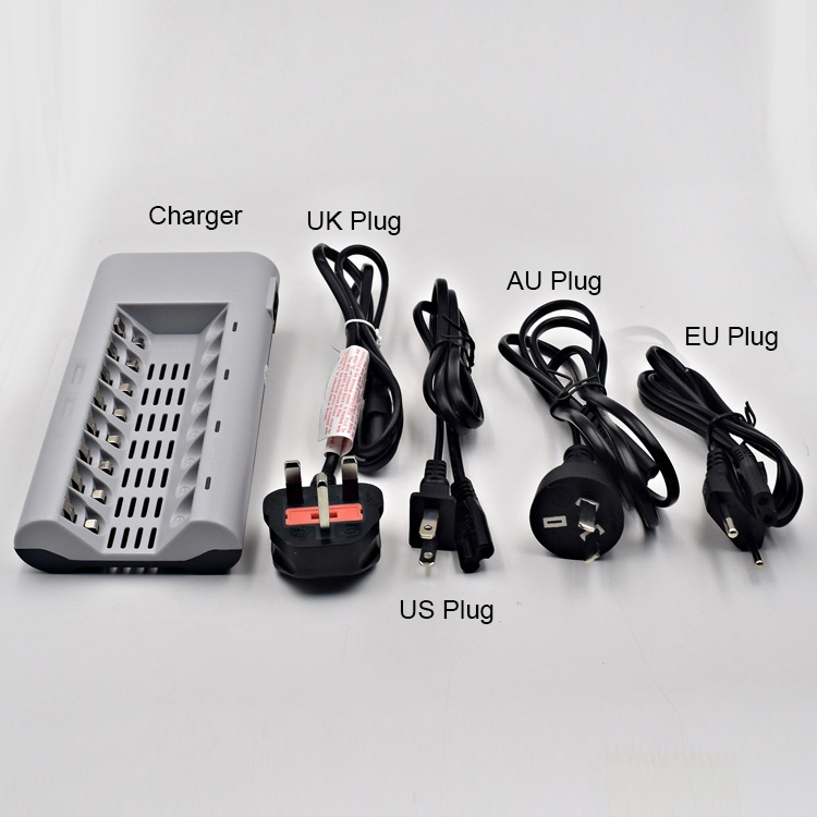 100-240V 8 Slot Battery Charger for AA & AAA Battery, US Plug
