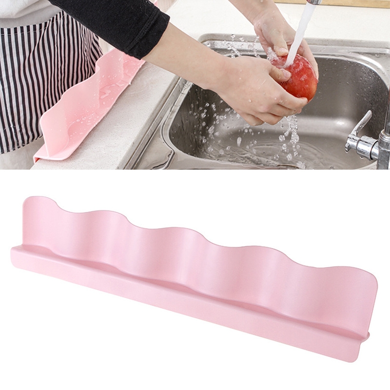 Home Kitchen Sucker Type Splash Guard Flap Kitchen Tool Water Separator (Pink)