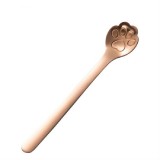 Stainless Steel Creative Cat Claw Coffee Spoon Dessert Cake Spoon, Style: Cat Claw Spoon, Color: Rose Gold