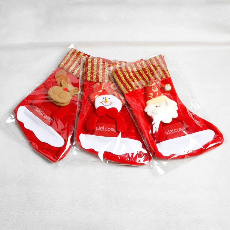 Christmas Sock Christmas Candy Bag Santa Gift Bag Christmas Pendant (Santa Claus)