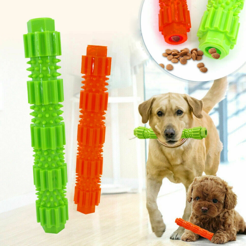Pet Dogs Training Chew Pet Toys Strong Bite Resistant Dogs Rubber Molar Toys, Size: L (Orange)