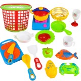 18 PCS / Set Plastic Kids Children Kitchen Manual Meal Kitchenware Educational Toys