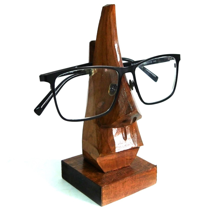 Stylla London® Wooden Handmade Nose Shape Reading Spectacle Holder Stand Unusual Gift for men and women