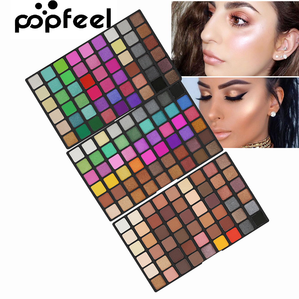 POPFEEL 162 Color Eye Shadow Pearl Matte Earthy Color Makeup Eye Shadow Palette To Modify Eye Makeup