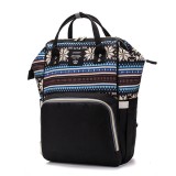 Outdoor Mummy Backpack Nappy Diaper Bag Travel Storage Bag Vintage Floral Shoulder Bag