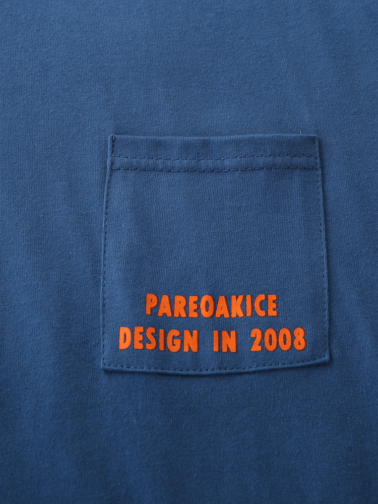 Men Fashion Loose Patchwork Pocket Letter Print T-Shirts
