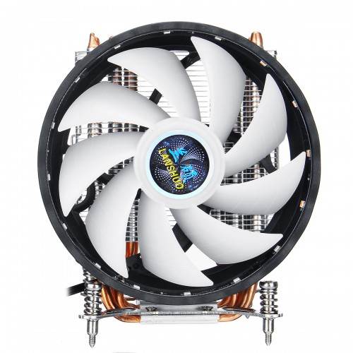 CPU Cooling Fan 12cm 6 Copper Tubes 3 Wires Single Fan Air Cooler RGB Light Fixed CPU Radiator