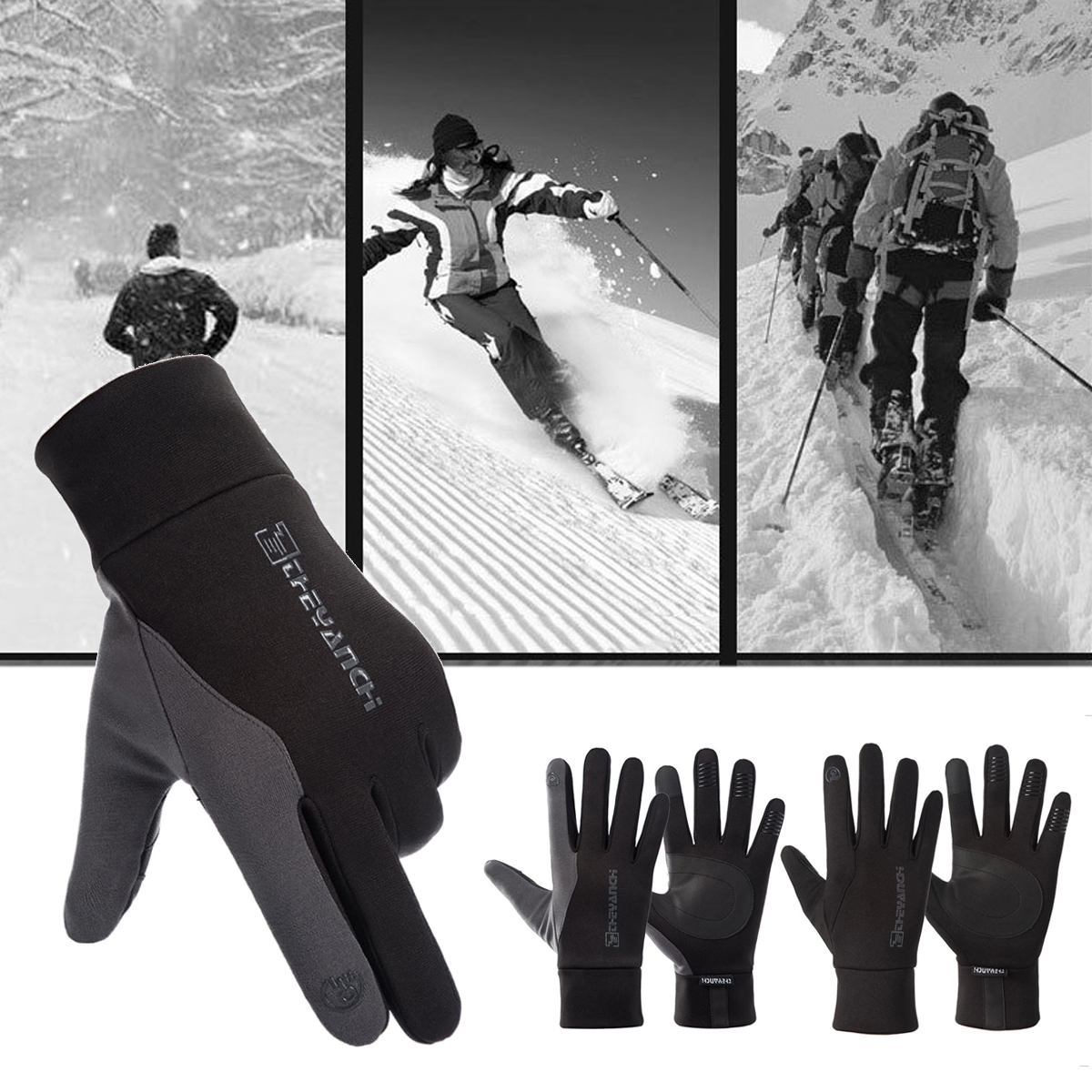 Non-slip Touch Screen Winter Warm Thermal Gloves Ski Snow Snowboard Cycling Bike Gloves