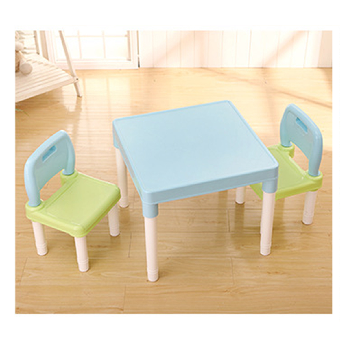 3-In-1 Children Learning Table & Chair Set Plastic Back Chair Board Home Baby Learning