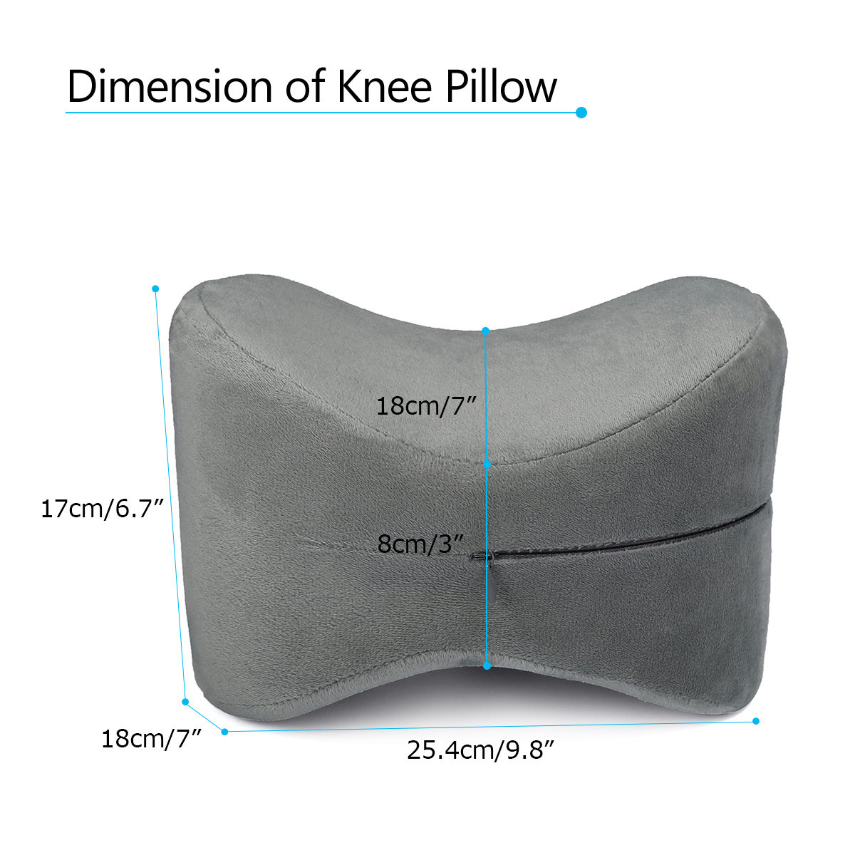 Essort Leg Cushions Orthopedic Knee Pillow with Memory Foam Reduce Leg Pain Hip and Joint Pain Washable Cover