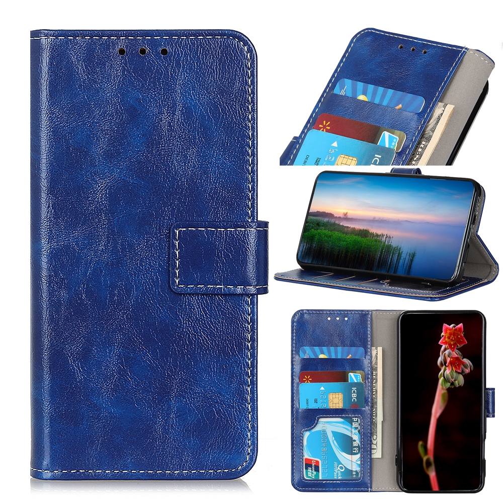 For Nokia 1.3 Retro Crazy Horse Texture Horizontal Flip Leather Case with Holder & Card Slots & Photo Frame & Wallet (Blue)