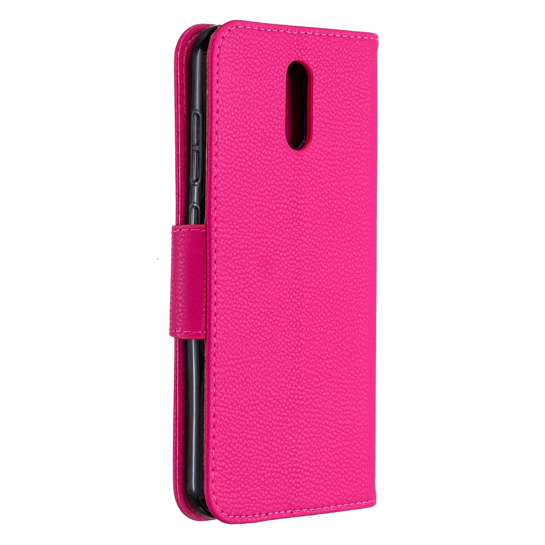 For Nokia 2.3 Pure Color Horizontal Flip PU Leather Case with Holder & Card Slots & Wallet & Lanyard (Rose Red)