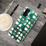 For Huawei Honor 30 Pro Shockproof Painted Transparent TPU Protective Case (MIni Cats)