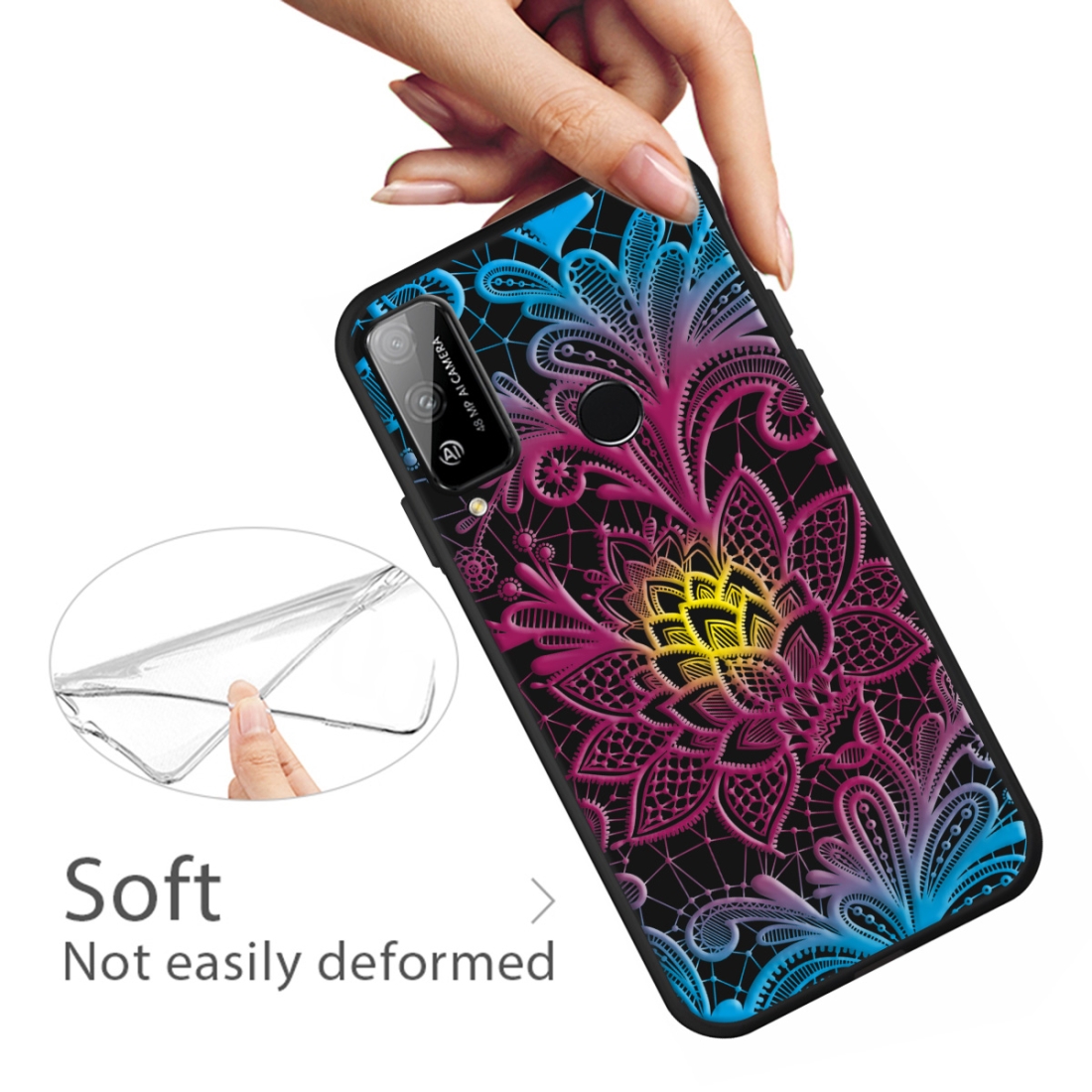 For Huawei Play 4T Pattern Printing Embossment TPU Mobile Case (Dazzling lace)