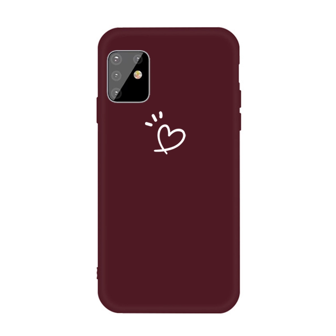 For Galaxy A81 / Note 10 Lite Frosted Candy-Colored Ultra-thin TPU Phone (Wine Red)