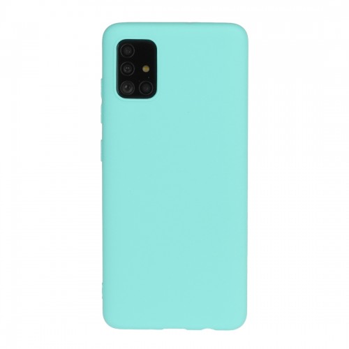 For Galaxy A51 Frosted Candy-Colored Ultra-thin TPU Phone Case (Blue)