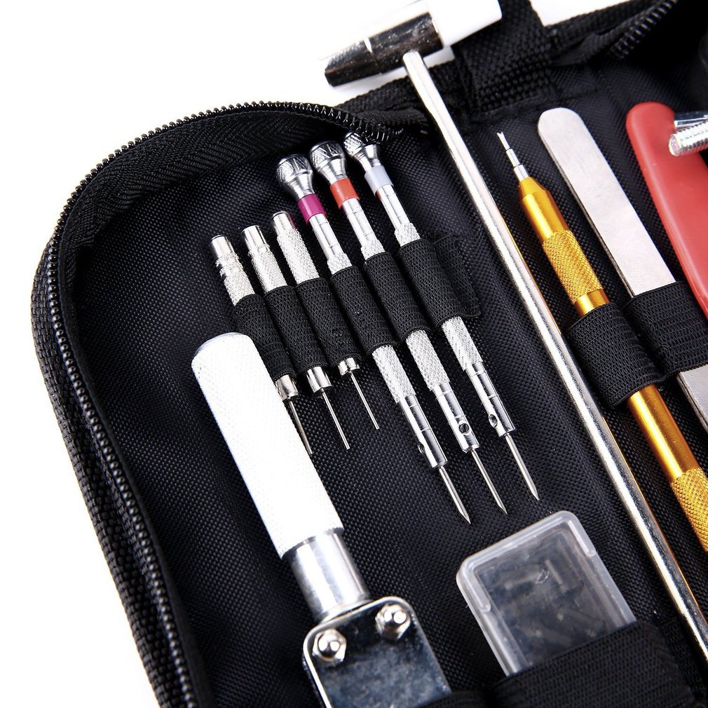 Andu 147Pcs Professional Watch Strap Remover Watch Repair Tools Kit with Black Carrying Case