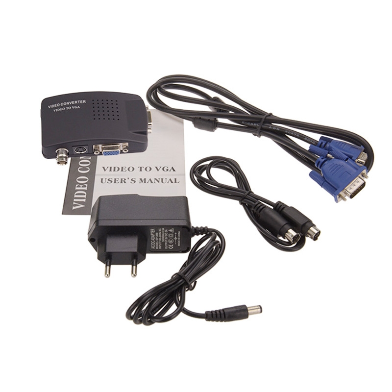 HOWEI HW-2404 BNC / S-Video to VGA Video Converter (Blue)