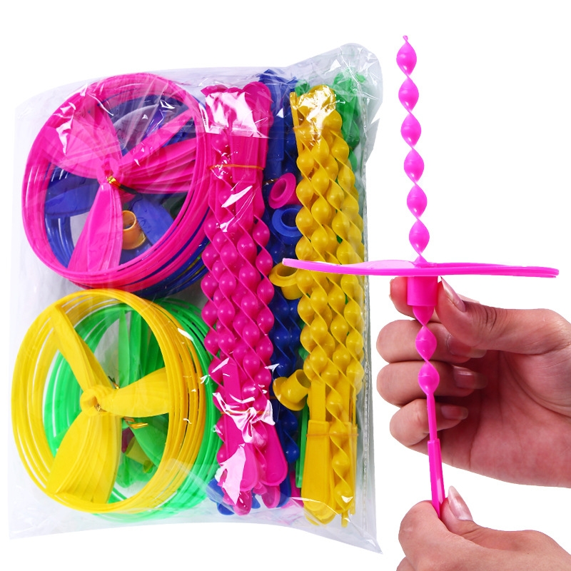 40 PCS Bamboo Dragonfly Spinning Flywheel Children Fly Toys, (Random Color)