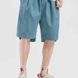 Mens Casual Drawstring Breathable Elastic Waist Fit Comfy Pocket Shorts