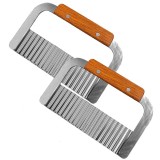 Kitchen Stainless Steel Crinkle Cutters Crinkle Cutting Tool French Fry Slicer Stainless Vegetable Salad cucumbers Carrots Chopping Tool