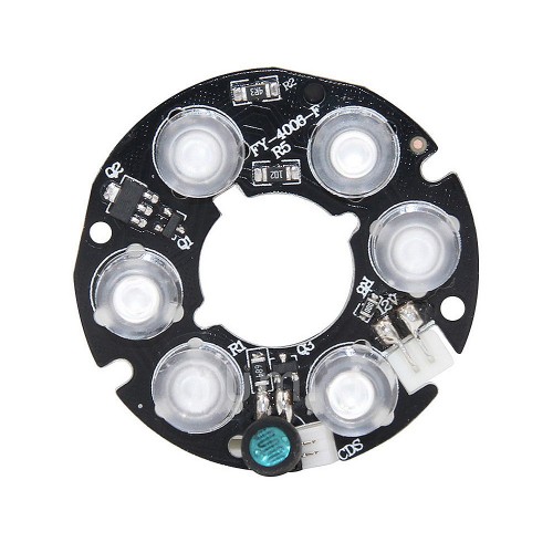 5pcs IR LED Infrared Light Board for CCTV Camera Night Vision 30-40M 6*Array LED White 2.5W DC12V