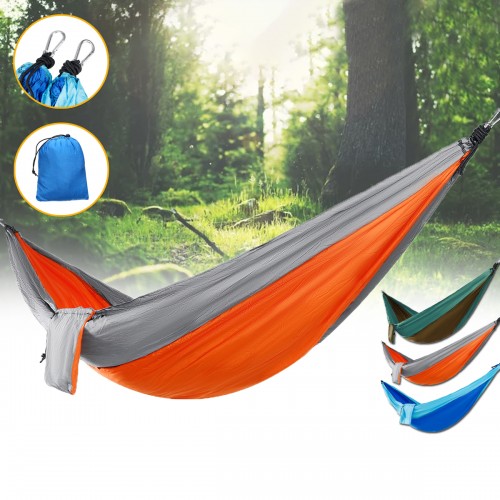 IPRee Double Person Hammock Nylon Swing Hanging Bed Outdoor Camping Travel Max Load 300kg