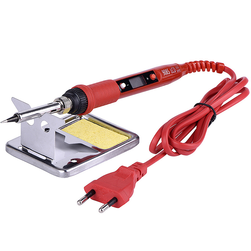 JCD 908S 80W Soldering Iron 220V 110V Temperature Adjustable LCD Soldering Iron Kit ESD Insulation Working Mat Soldering Station