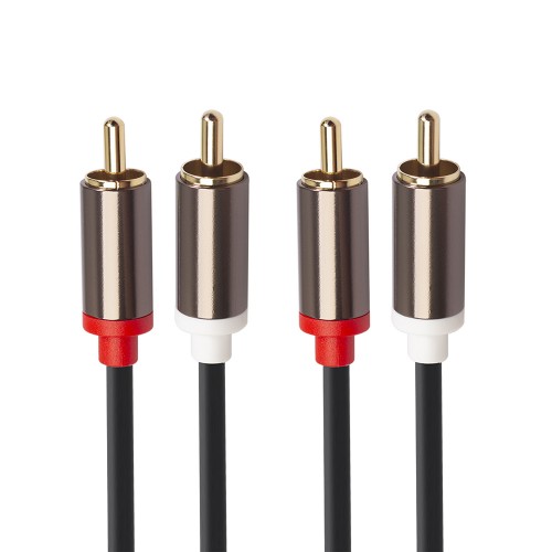REXLIS 3m 2RCA to 2RCA Audio Cable Male to Male RCA Cable Stereo Audio Connector Cord 1m 2m for TV Set Top Box Power Amplifier 3660B