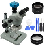 3.5X-90X Trinocular Stereo Zoom Big table stand Microscope with 48MP Microscope Camera 0.5X Auxiliary Objective Lens