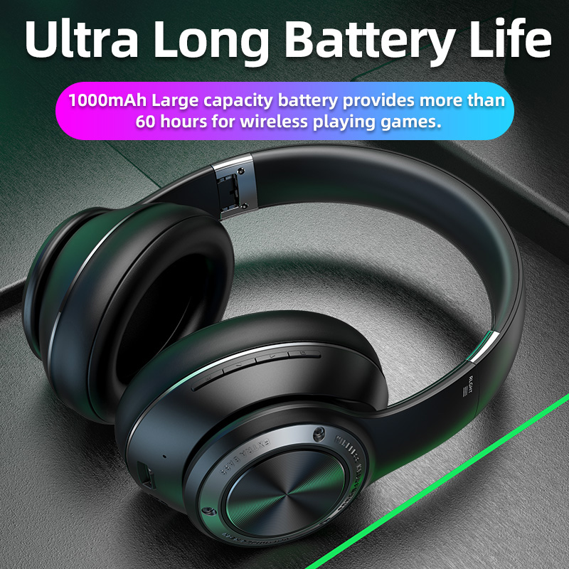 Picun B27 bluetooth 5.0 Headphones Gaming Low Latency Active Noise Cancelling On-Ear&Over-Ear Headphones Wireless Headset USB Fast Charging With HiFi Deep Bass