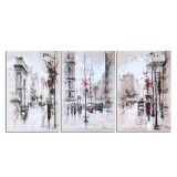 3Pcs City Road Canvas Print Paintings Wall Decorative Print Art Pictures Frameless Wall Hanging Decorations for Home Office