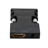 Cabledeconn F0105 HDMI to VGA Converter Female to Male HDMI Adapter With Audio Port for Computer Monitor TV