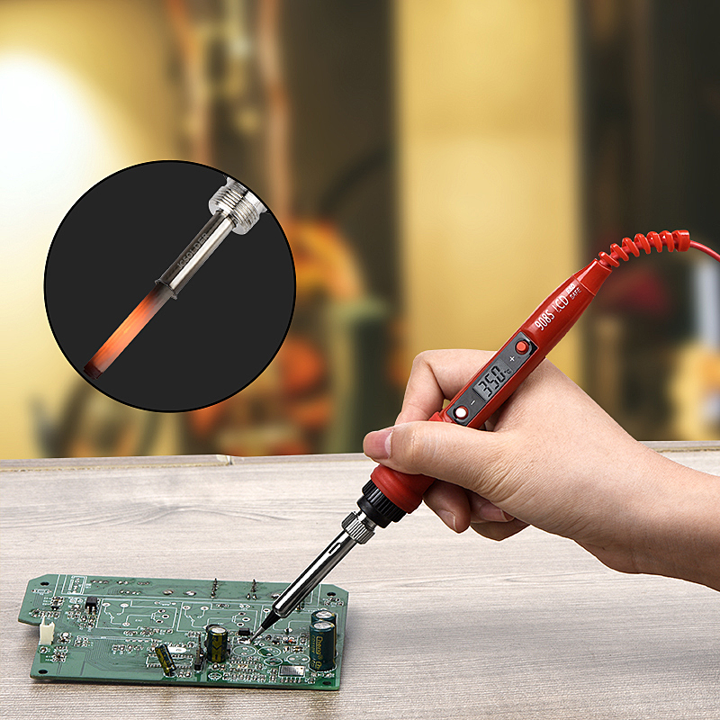 JCD 908S 80W Electric Soldering Iron 110V 220V Temperature Adjustable LCD Welding Solder Iron Kit Home Repair Soldering Iron Tools